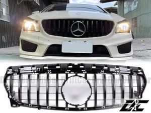 BLACK FRAME GT FRONT COVER GRILLE FIT W117 PRE-FACELIFT CLA SEDAN WAGON MODELS - Picture 1 of 4