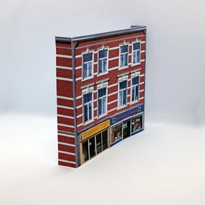Edificio calibre OO con tienda para modelos de ferrocarriles a escala 00 bajo relieve 1/76 LRC63 - Imagen 1 de 6