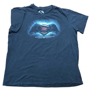 Batman v Superman Dawn Of Justice Mens XL Black Tshirt DC Comics Superhero Movie - Picture 1 of 5