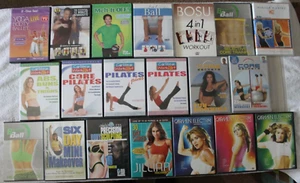 20 workout DVD lot dance yoga booty ballet pilates cardio ball bosu bender core - Imagen 1 de 5