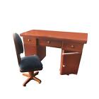 Dollshouse Computer Desk & Chair 1:12 Scale Miniature Home Furniture for Photo