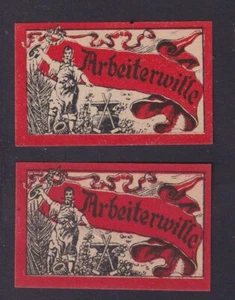 2 alte Streichholzetiketten Österreich BN1835917 Herren - Bild 1 von 1