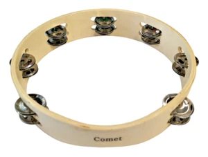 Tamburello 25 cm con Piattini Senza Pelle Cembalo Musica Legno 14 Piatti - Imagen 1 de 8