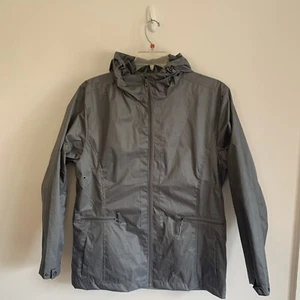 Women’s Hooded Windbreaker Hoodies Outerwear Waterproof Coat Jackets Gray Sz L - Picture 1 of 8