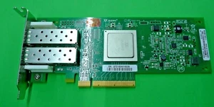 QLogic QLE2562L-DEL Dual Port 8GB Low Profile PCIe Host Bus Adapter Dell RW9KF - Picture 1 of 5