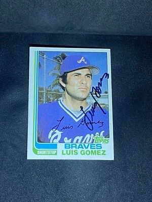 Luis Gomez 1982 Topps #372 Atlanta Braves Auto Autographed Signed MLB Card - Image 1 of 3