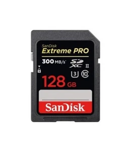 128GB Sandisk Extreme Pro 300MB/s UHS-II V90 Class 10 U3 SDXC Memory Card - Picture 1 of 3