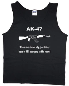 Camiseta sin mangas para hombre divertida AK-47 2a enmienda anticontrol de armas camiseta sin mangas - Imagen 1 de 1