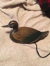 bronze and glass duck lamp