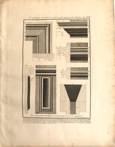 Rome, Pantheon Cornice. Francesco Piranesi. Original Etching 1780-1809 - Picture 1 of 1