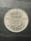 Netherlands Nederland 25 Cents 1976 Juliana Nickel coin