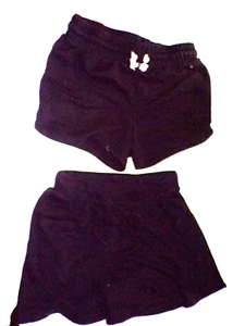 2 girls sweat shorts XL 14/16 black cat&jack & Black Old Navy Small KS - Picture 1 of 5