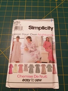 Simplicity 9289 Design your own Nightgown easy to sew - Picture 1 of 2