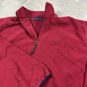 Nautica Vintage Fleece Pullover Jacket 90s Half Zip XXL Competition J Class - Picture 1 of 5