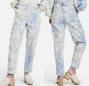 Pantalones azules Chambray recortados Rachel Comey/Target de media altura, tallas múltiples precio de venta sugerido por el fabricante $55 - Imagen 1 de 8