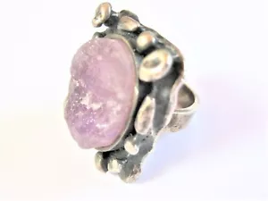 Anello Argento 935 con Ametista, Autografato, 24,74 G - Foto 1 di 3