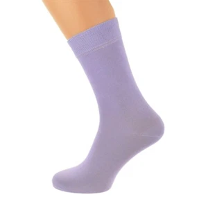 Plain Lilac Lavender Cotton Rich Ladies Socks UK 3.5-7.5 X6S248 - Picture 1 of 1