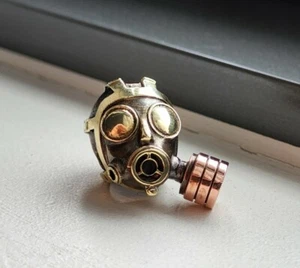 "S10" Bead for Knife Torch or Key-ring lanyard Hand made Brass n Bronze - Foto 1 di 4