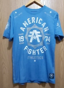AMERICAN FIGHTER North Carolina Blue Athletic Men Crewneck T-shirt. Size: LARGE. - Picture 1 of 3