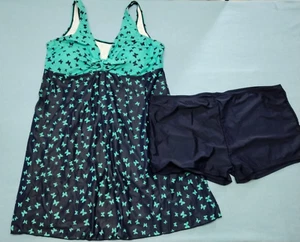 Tankini mit Taillenslip Blau Grün 4xl ungetragen U31 - Bild 1 von 12