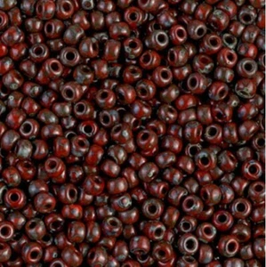 Miyuki kleine Perlen 8/0 - Undurchsichtig Rot Picasso - Bild 1 von 1