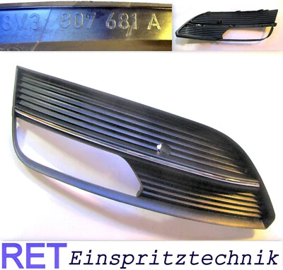 Stoßstangenblende Lüftungsgitter links 8V3807681A Audi A3 Chrom original - Bild 1 von 4