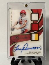 2019 Immaculate Len Dawson Players Collection Patch Auto /49