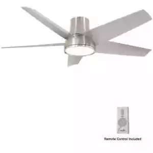 Minka Aire F782L-BNW Chubby 58" Brushed Nickel LED Outdoor Ceiling Fan + Remote - Picture 1 of 6