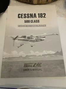 Modelo de avión controlado por radio clase Cessna 182 500 manual de usuario envío gratuito - Imagen 1 de 8
