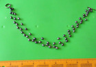 Hand-Made 3-Strand - Silver Beaded Necklace - Marked 925 - Free Shipping