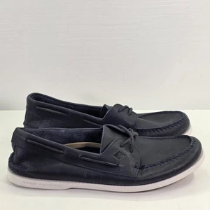 Sperry Authentic Original Cross-Lace Navy Blue Top Sider Boat Shoes Mens 15 Wide - Picture 1 of 14