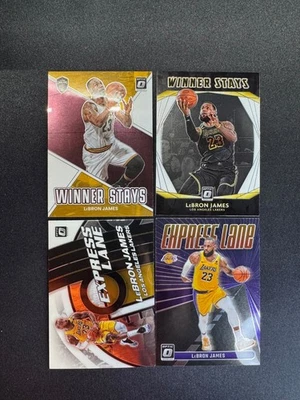 (4) LeBron James Donruss Optic Winner Stays Express Lane Lakers - Image 1 of 2