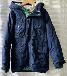 Land’s End~Winter Warm Down Parka Coat Jacket~Kids Boy S 8~Navy Blue~Grow-A-Long - Picture 1 of 11