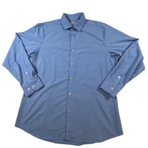 Mizzen + Main Trim Fit Button-Up Hemd Stretch feuchtigkeitsableitend cool bequem blau Herren 2XL - Bild 1 von 5