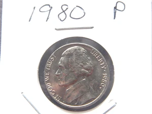 1980 (P) Jefferson Nickel - Picture 1 of 2