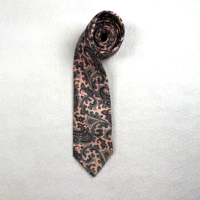 Corbata De Colección Hunters Bay Rosa Paisley Seda Hiedras de Brentwood TN Hecha en EE. UU. DEFECTUOSA Foto 1 de 4