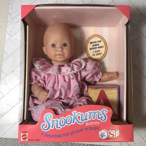 Snookums Babies Beanbag Baby Doll giocattolo vintage 1996 Mattel 15957 nuovo con scatola - Foto 1 di 12