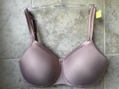 Amoena Lara Satin Padded Mastectomy Bra, Taupe, 34C #44005 NWOT* - Image 1 of 3