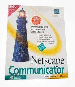 New Netscape Communicator Inet Ac Edition 4 PC&Mac CD, Retail Big Box, Sealed DD - Picture 1 of 2