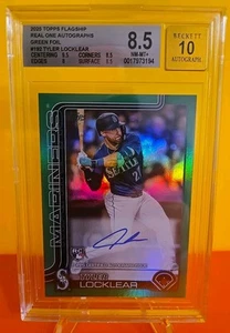 2025 Topps Series 1 Tyler Locklear #192 Green Foil Rookie Auto /99 Mariners RC - Picture 1 of 13