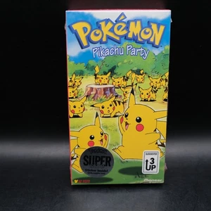 RARE HYPE STICKER Pokemon VHS Pikachu Party Brand New Factory Sealed Super - Picture 1 of 8