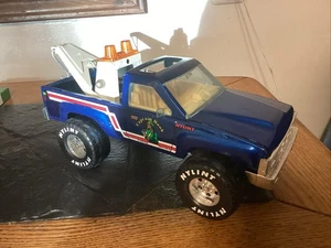 VINTAGE USA 1980 Era  Captain Hook Wrecker Tow Truck Blue Pressed Steel 12" NICE - Picture 1 of 17