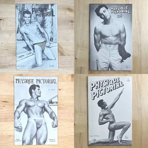 4-Pack PHYSIQUE PICTORIAL Early 60s Issues — Vintage Male Magazines UNCIRCULATED - Picture 1 of 5