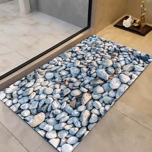 Kieselsteinmuster, Natur inspiriert, Spa Badvorleger, moderne Badematte, Deko - Bild 1 von 11