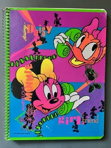 VINTAGE 90s Mead ELECTRIC MOUSE Disney Notebook Darling Daisy Marvelous Minnie - Picture 1 of 5