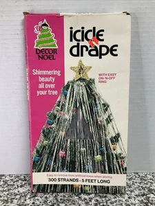 De Colección Decoración Noel Hielo Cortina Navidad Alemania Occidental 300 Hilos 5 Pies de Largo - Imagen 1 de 9