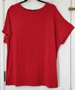Top tunica donna Lauren Ralph Lauren rosso manica corta collo barca taglia 2X - Foto 1 di 4