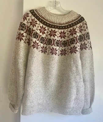 Suéter Pullover de Lana Tejido a Mano Danspin Dinamarca Talla De Colección en Desc. Foto 1 de 4