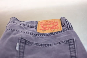 Levis 514 Herren Jeans Grau Größe 34x34 Straight Denim Stretch Baumwollmischung - Bild 1 von 3