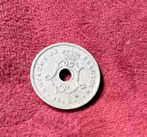 1902/1 (FRENCH LEGEND) BELGIUM 10 CENTIMES Only !. 5 million made. - Bild 1 von 2